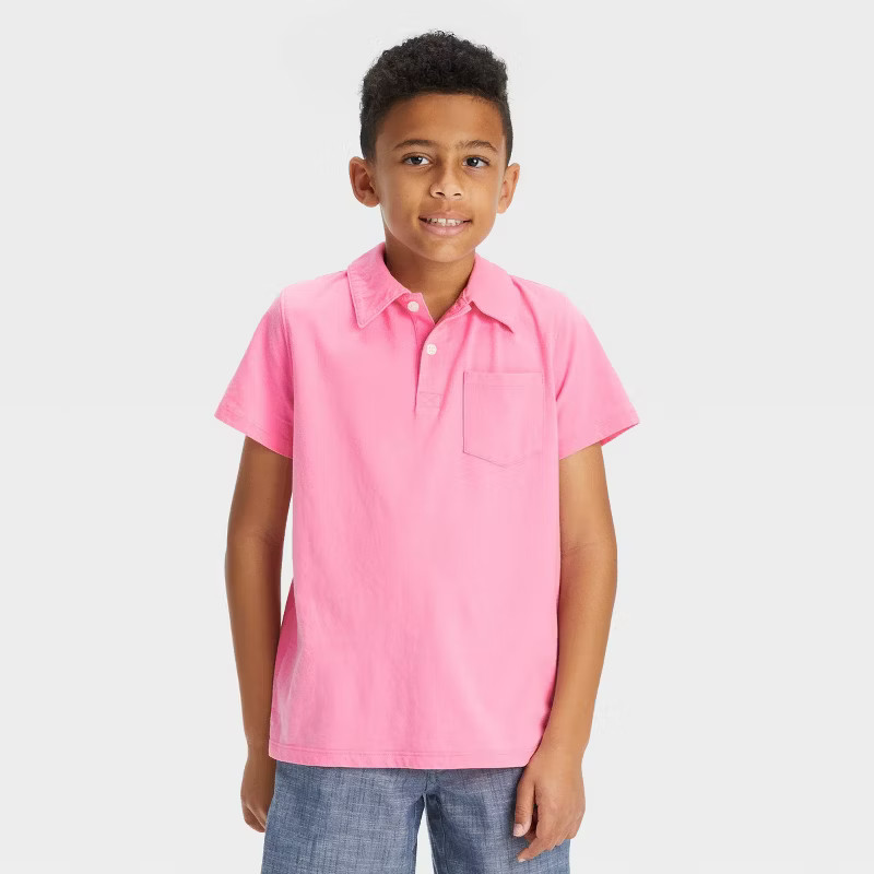 Boys' Short Sleeve Polo Shirt - Cat & Jack™ | Target