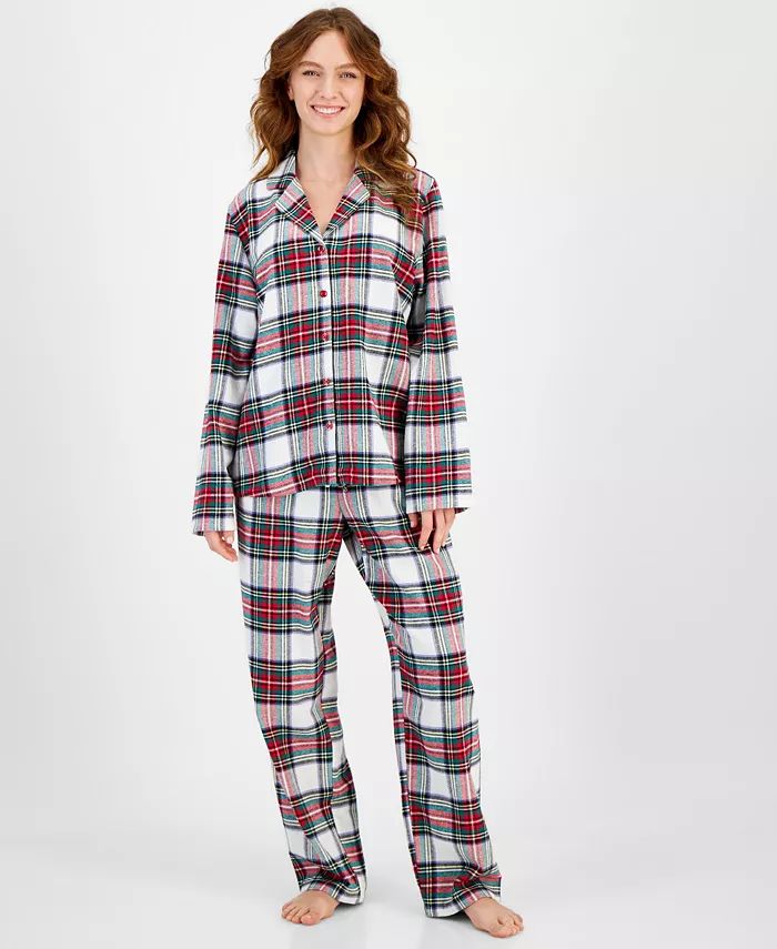 Matching Women's Stewart Cotton Plaid Pajamas Set, Created for Macy's | Macy's