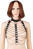 Women's Punk Waist Belt Body Chain Faux Leather Harness Adjustable with Buckles and O-Rings | Amazon (US)