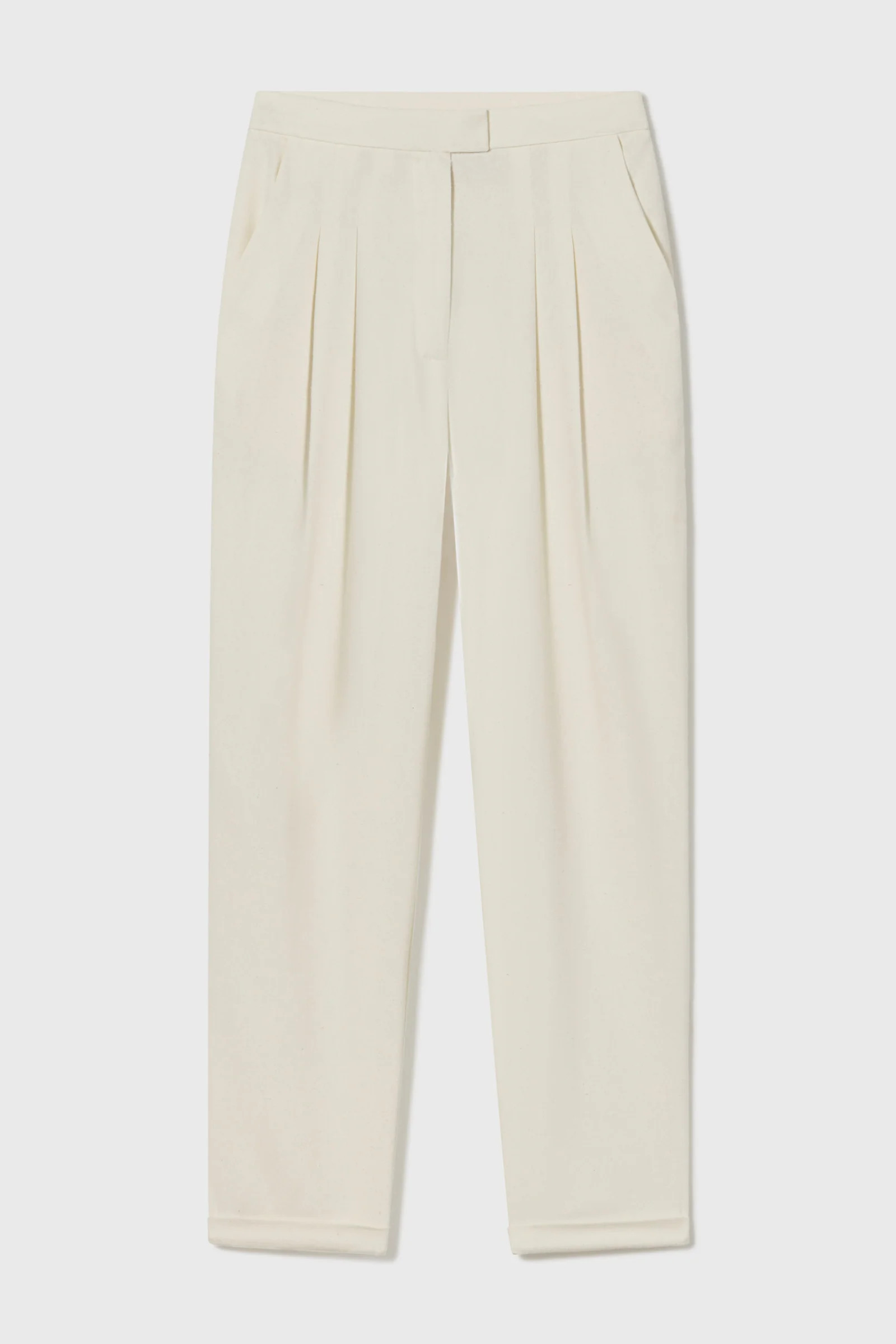 Kaolin Trouser - Ivory Silk Noil | Heidi Merrick