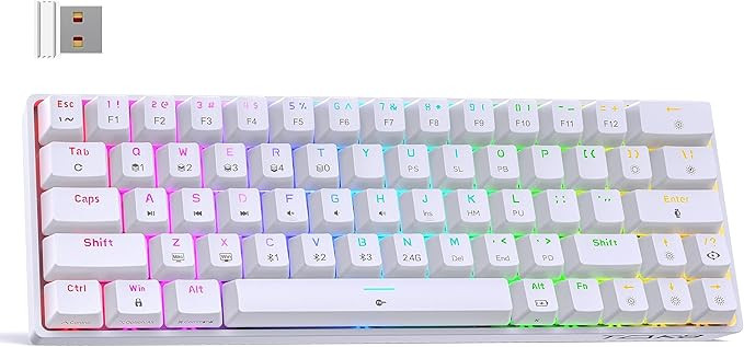 DIERYA T63 60% Wireless Mechanical Gaming Keyboard | Bluetooth/2.4G/Wired Keyboard | RGB Backlit ... | Amazon (US)