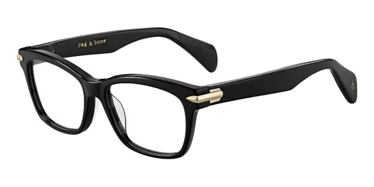 Rag & Bone RNB3004 807 Women’s Eyeglasses Black Size 50 (Frame Only) - Blue Light Block Available | SmartBuyGlasses Global