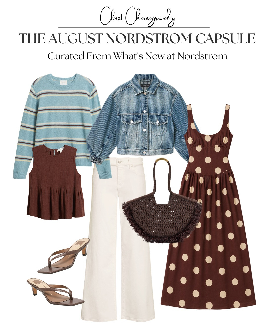 Starting this August, I'm sharing a new Nordstrom Capsule each month. I start with what's new at Nordstrom and build a capsule using my Capsule Wardrobe Formula. Every piece is selected for its flattering fit, modern style, versatility, and the outfit ideas it inspires. Then I layer in affordable quality brands and unexpected fashion finds that stretch the capsule even further.If you've followed the Nordstrom 6 over the past six years, you'll recognize the process. My goal is to save you from decision fatigue by showing you exactly what to buy and how to wear it.