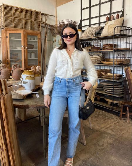 Casual style for a fall day out and about 🍂 love Mary janes with 90’s mom jeans and cozy knitwear. 

#LTKxMadewell #LTKfindsunder100 #LTKshoecrush