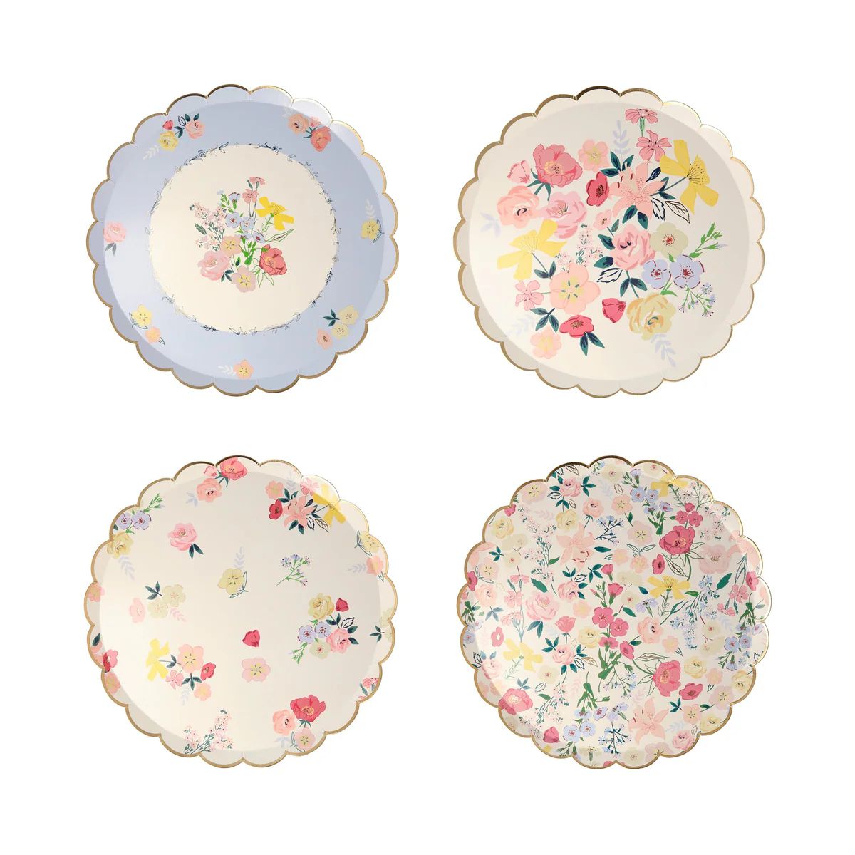 English Garden Side Plates (x 8) | Meri Meri