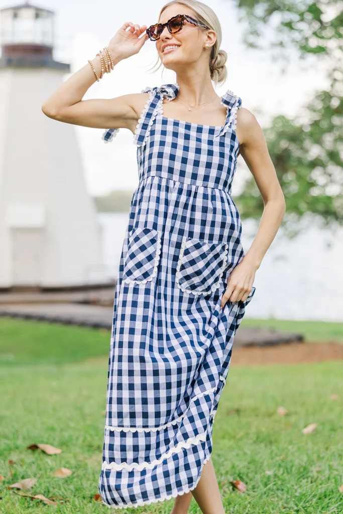 Have A Picnic Blue Gingham Dress | The Mint Julep Boutique