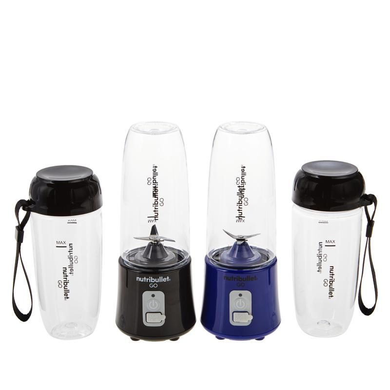 Nutribullet GO Personal Blender 2-pack with Extra Cups and Lids - 20114249 | HSN | HSN