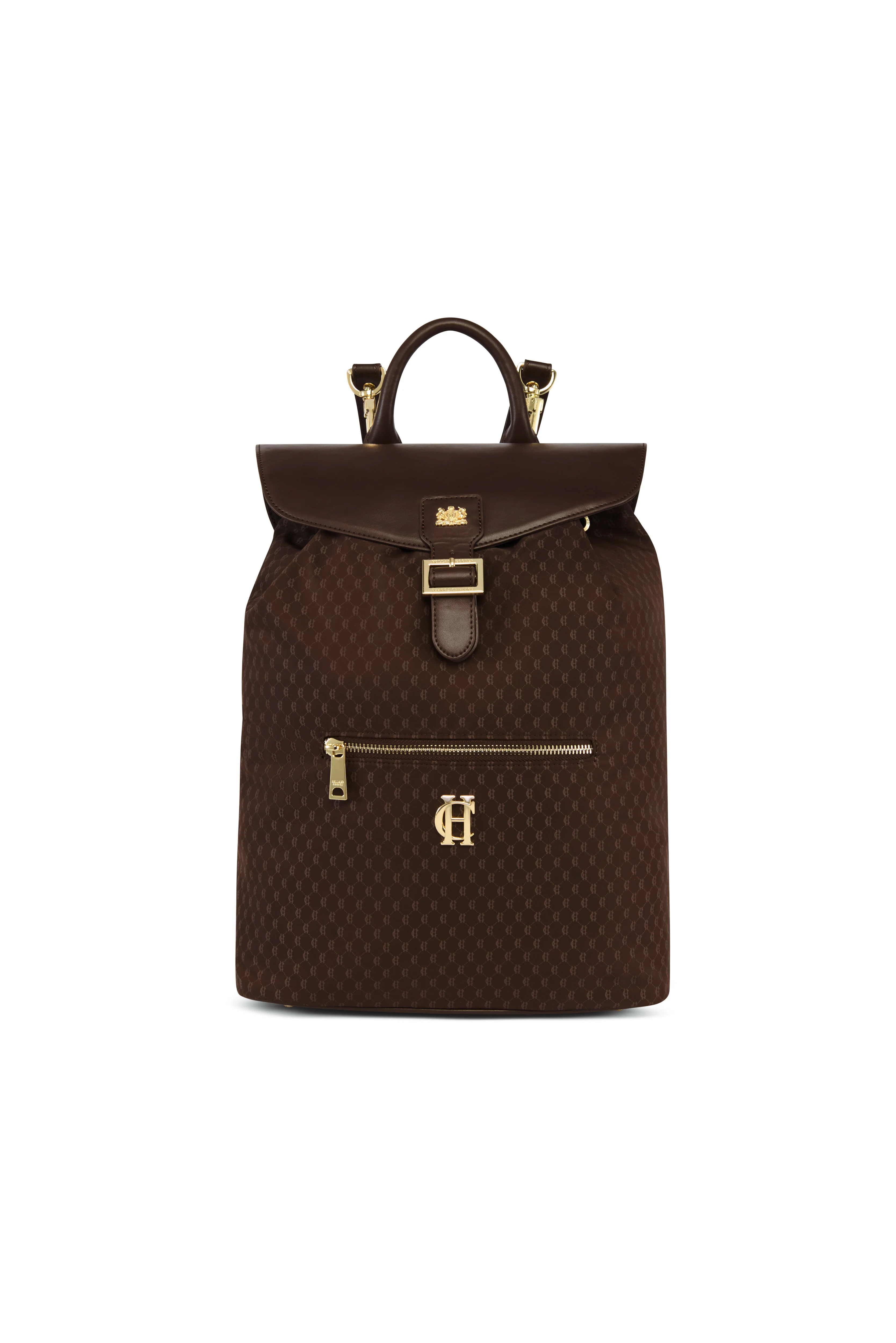 Regency Backpack (Chocolate Monogram) | Holland Cooper