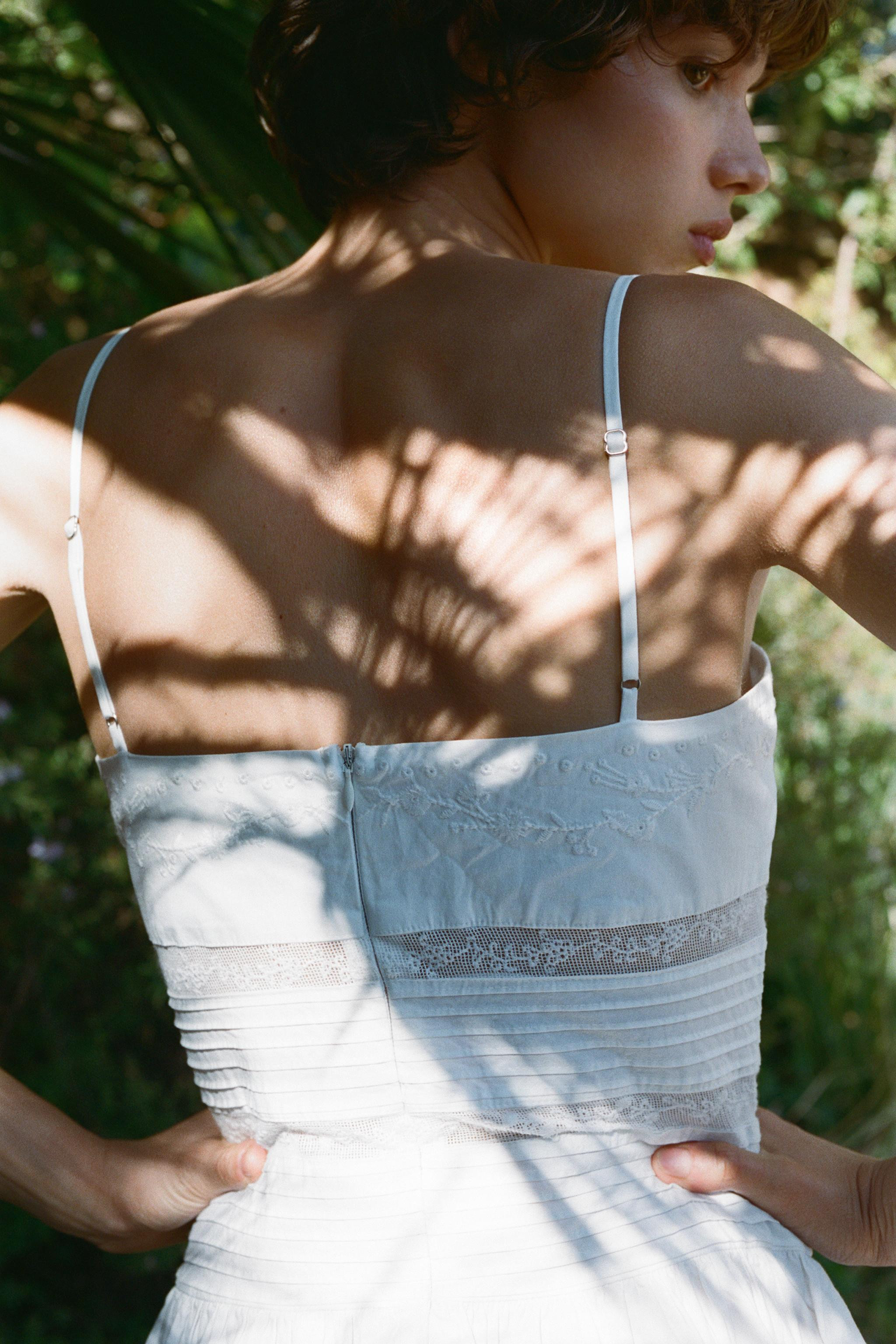 EMBROIDERED POPLIN DRESS | Zara US