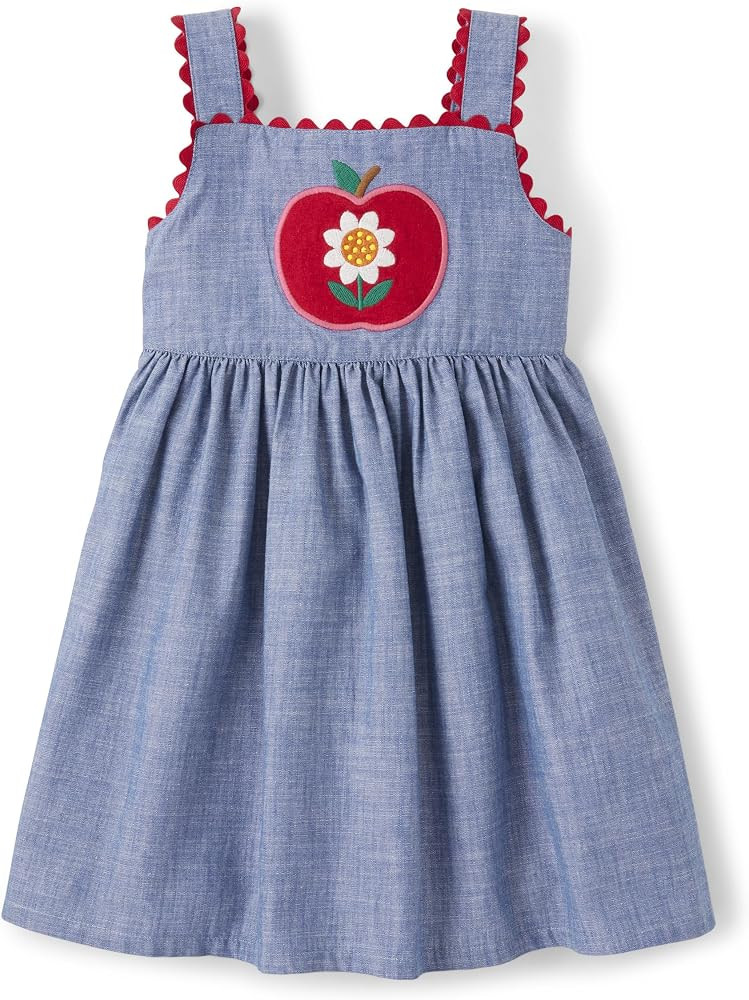 Gymboree Girls' and Toddler Embroidered Sleeveless Skirtall Jumpers | Amazon (US)
