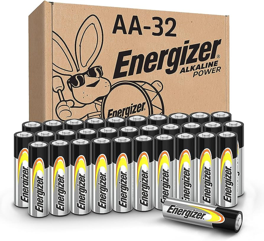 Energizer AA Batteries Alkaline Power, 32 Count Alkaline Double A Battery Pack | Amazon (US)
