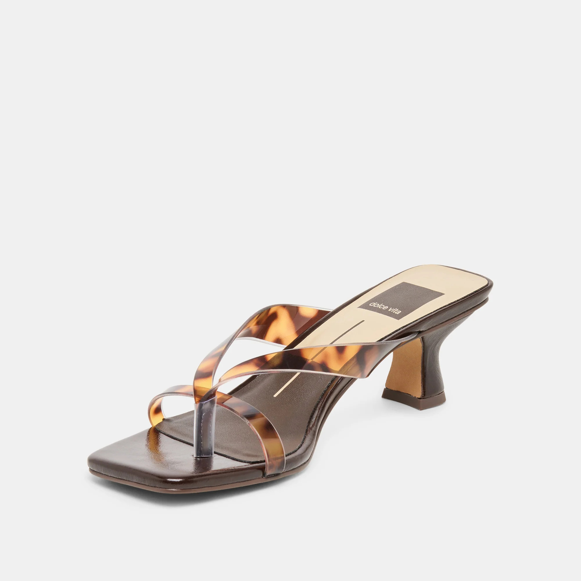 Brevel Vinyl Heels Tortoise Jelly | DolceVita.com