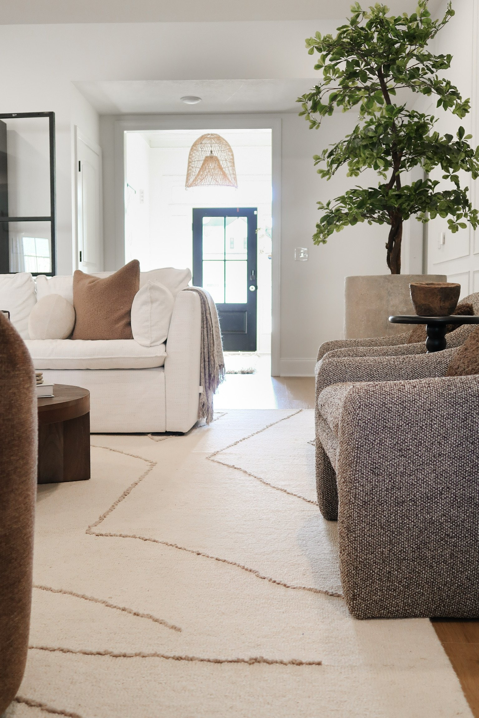 The perfect organic modern textured wool rug!! This beautiful textured wool rug is from Rugs USA and truly ties everything together for this space. I wanted something minimal when it came to a rug and I just love the abstract details of this one. So beautiful in person!!!

#LTKStyleTip #LTKHome