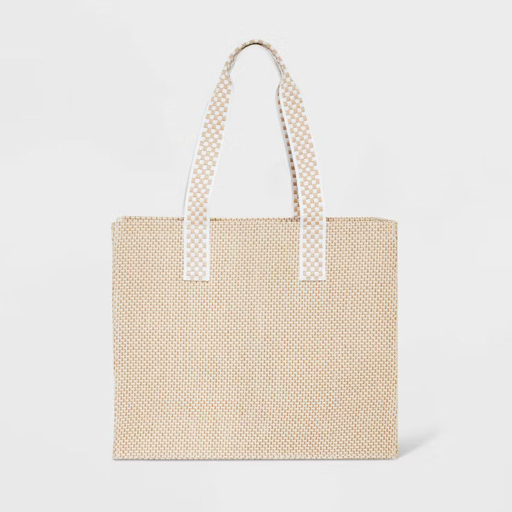 Straw Boxy Tote Handbag - Universal Thread™ | Target