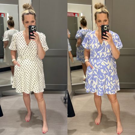 I found the perfect spring dress at Target! This $30 faux wrap dress comes in 4 designs and I like last year’s version is has a snap at the bust! 🙌🏼 I’m wearing a small in the polka dot dress and a medium in the blue floral dress at 2 mos postpartum. 

Spring outfit, Easter, Easter dress, Easter, vacation outfit, resort wear, Target style 

#LTKSeasonal #LTKtravel #LTKstyletip