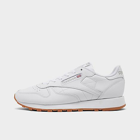Reebok Women's Classic Leather Casual Shoes in White/Pure Grey/Gum Size: 8.5 | JD Sports (US)