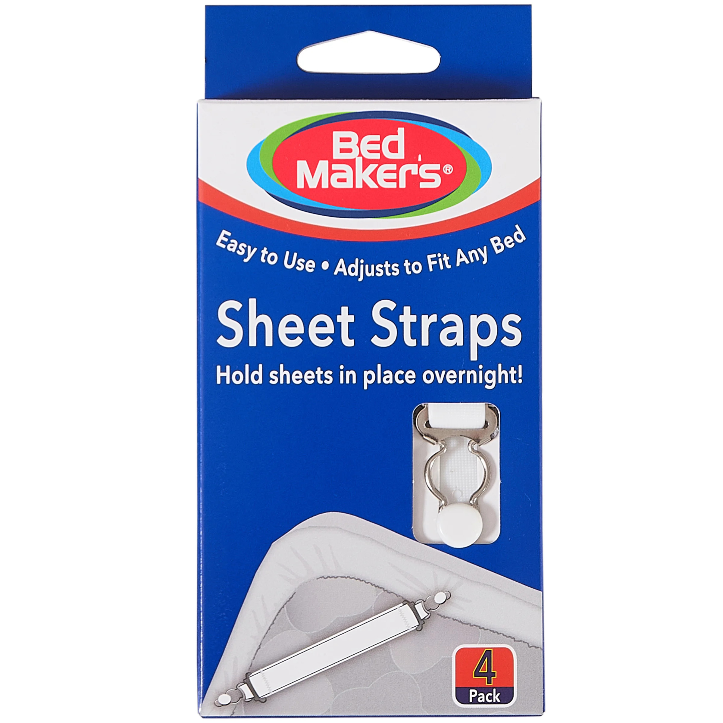 Bed Maker's Adjustable Sheet Straps, 4 Pack | Walmart (US)