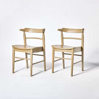 2pk Kaysville Curved Back Wood Dining Chair - Threshold™ designed with Studio McGee | Target