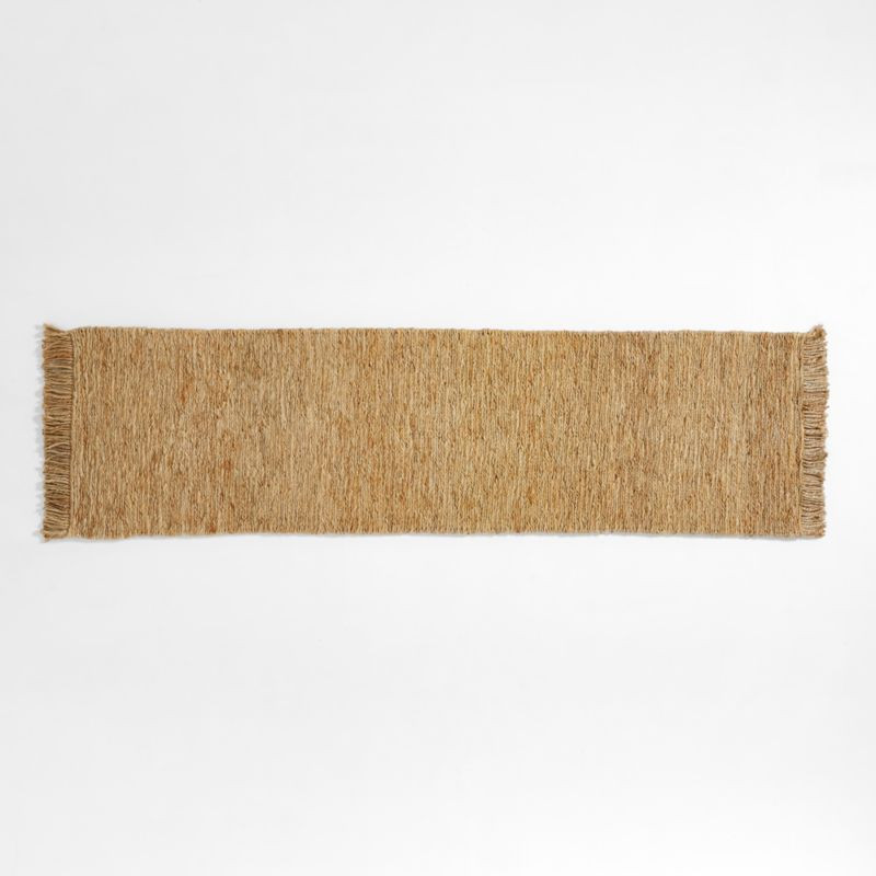 Yuma 2.5x9 Fringed Natural Jute Rug by Leanne Ford + Reviews | Crate & Barrel | Crate & Barrel