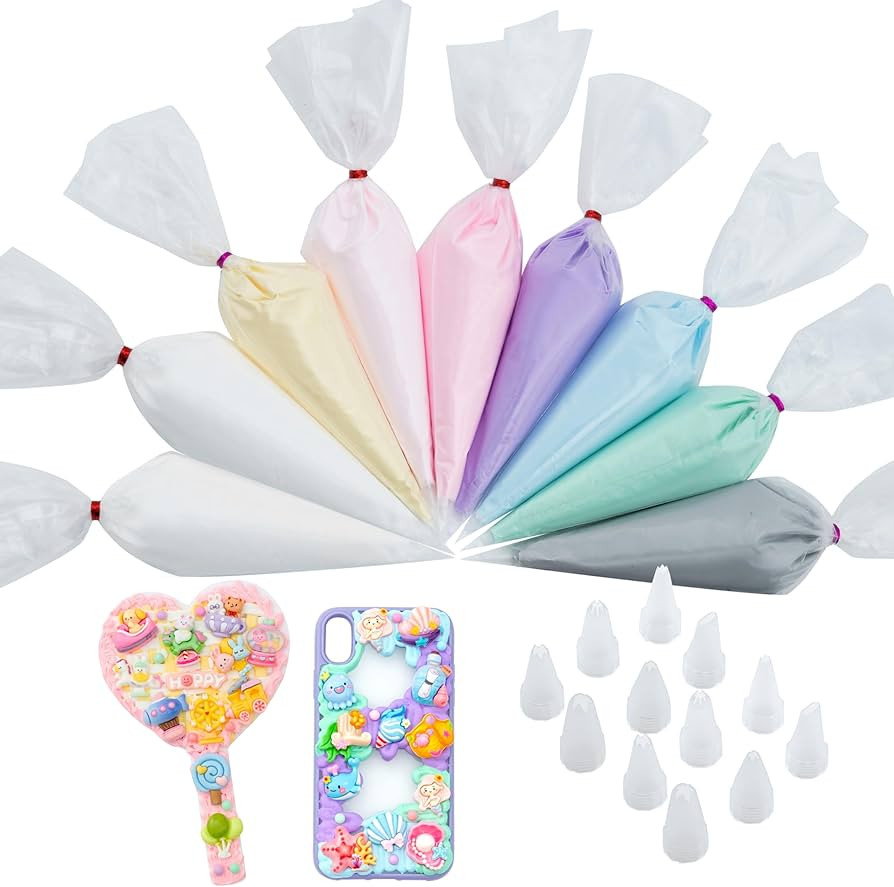 Decoden Cream Large 9PCS Premium Texture Fake Whipped Cream Glue, Decoden Kit, Fake Icing Frostin... | Amazon (US)