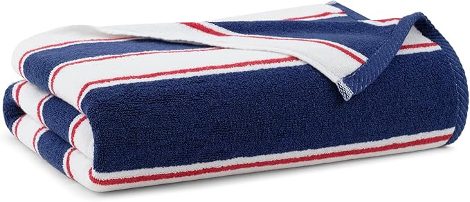 Aston & Arden Striped Beach Towel - Oversized 35 x 70 Soft Plush Thick Cotton, 600 GMS Heavy & Lu... | Amazon (US)