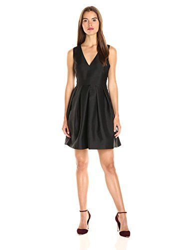 ERIN erin fetherston Women's Devon Silk Party Dress, Black, 2 | Amazon (US)