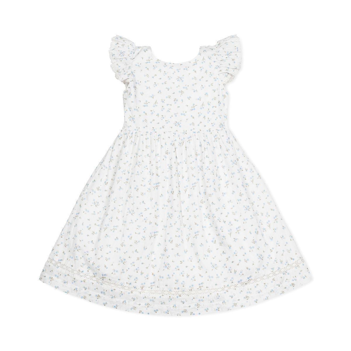 Hope & Henry Girls' Flutter Sleeve Cross Back Dress, Infant, 3-6 Months | Target