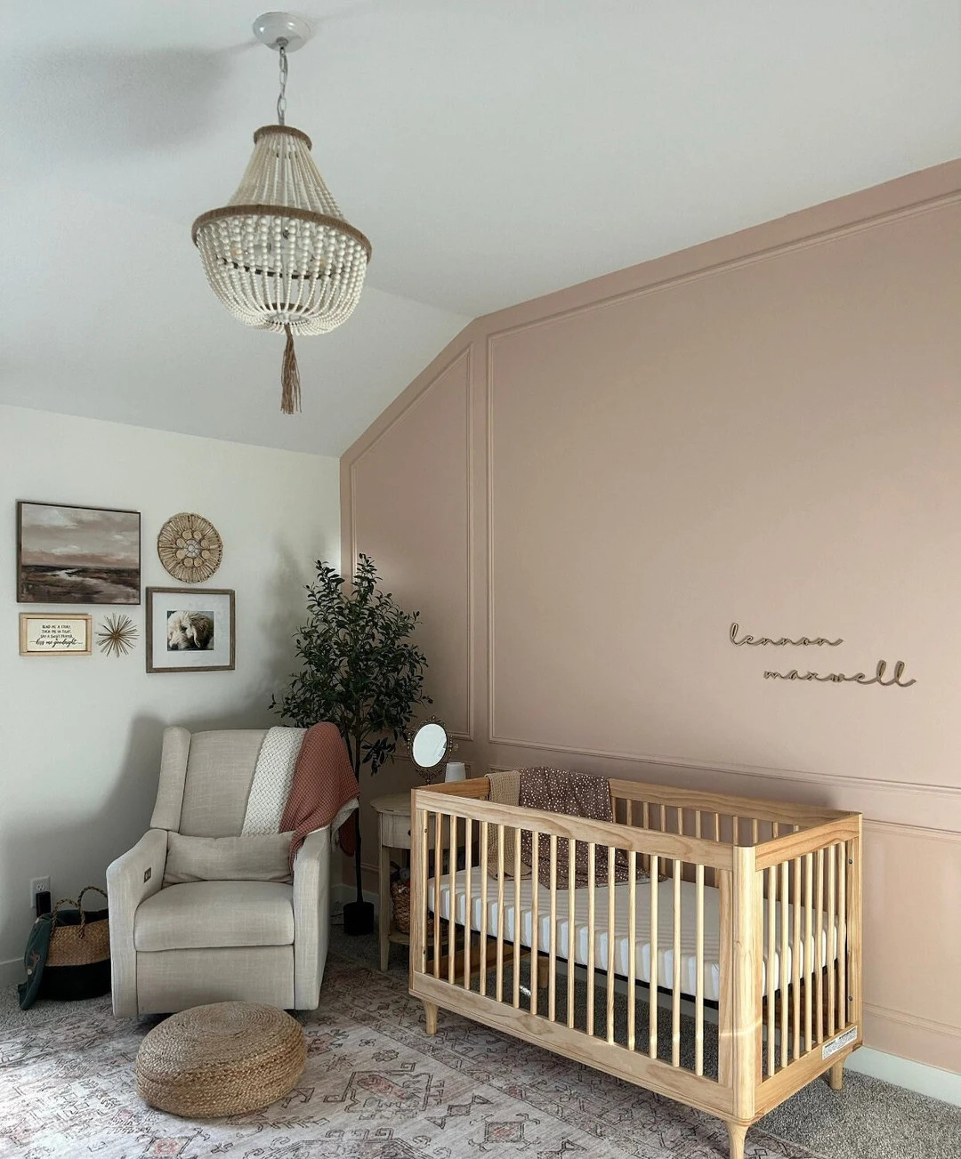 Wood Script Nursery Baby Room Name Laser Cut Sign Cursive First and Middle Name Signature Font Wa... | Etsy (US)