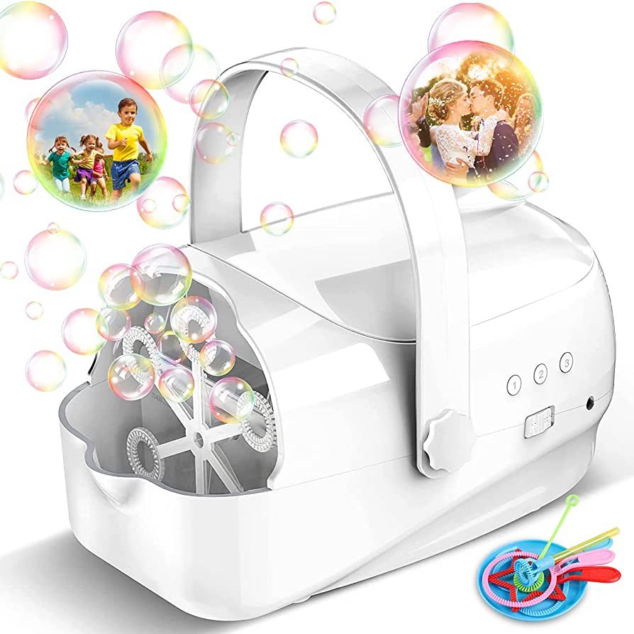 Automatic Bubble Machine for Kids Toddlers, Portable Bubble Blower with 3 Speed Level, Bubble Mak... | Amazon (US)