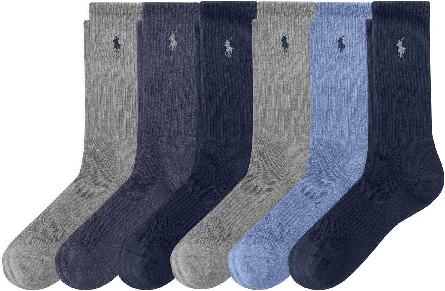 POLO RALPH LAUREN Men's Performance Crew Socks 6 Pack | Amazon (US)