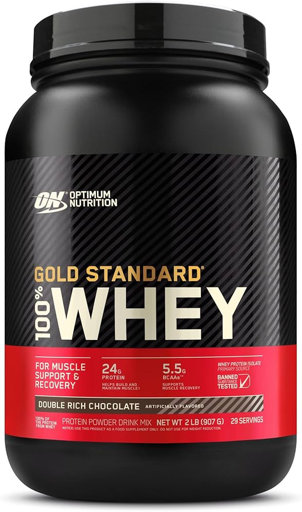 Optimum Nutrition Gold Standard 100% Whey Protein Powder, Double Rich Chocolate, 2 Pound (Packagi... | Amazon (US)
