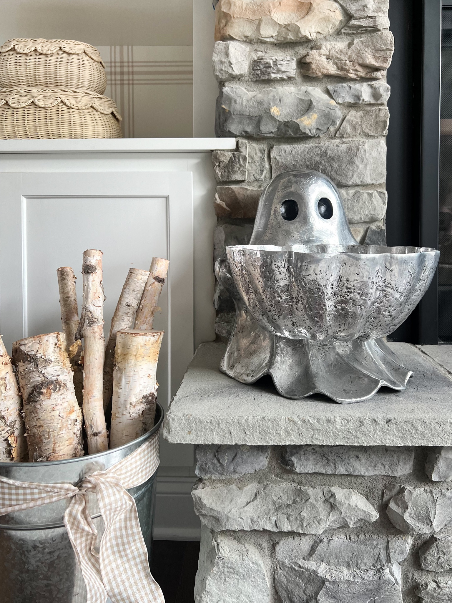 This ghost candy bowl is huge and such a statement piece! Could also be cute filled with seasonal florals  

#LTKSeasonal