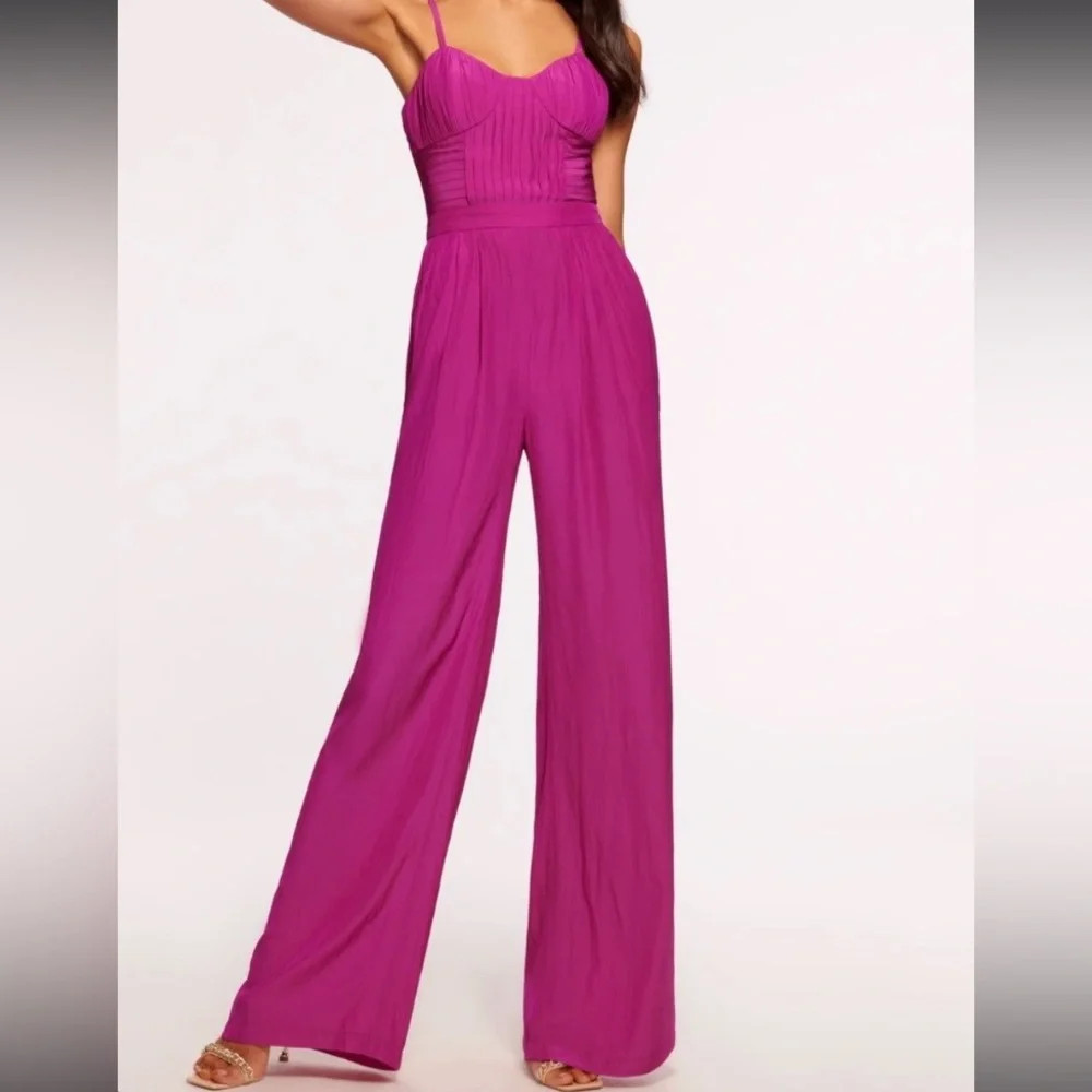 Ramy Brook NWT Loretta Corset Jumpsuit Fuschia/Wild Rose sz 6 | Poshmark