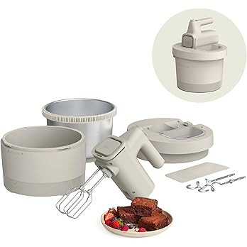 bella 3.5 Qt Hand & Stand Mixer, 2 in 1 Electric Mixer with Bowl, Dough Hook, Whisk & Egg Beater,... | Amazon (US)