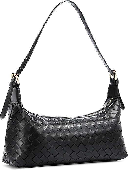 molshine Women's Hobo Shoulder Bags, PU Leather Woven Tote Handbag, Underarm Braided Evening Clut... | Amazon (US)