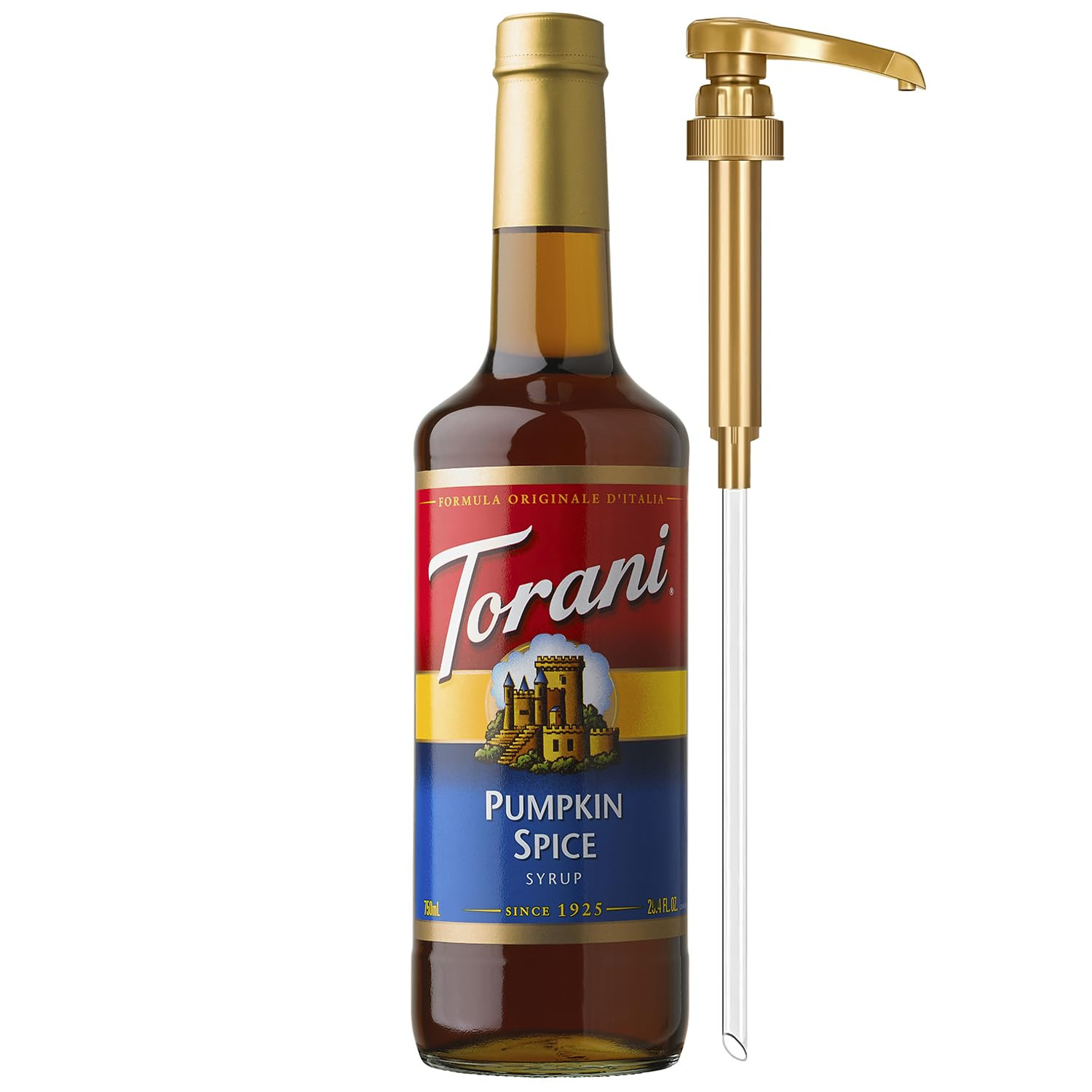Torani Coffee Syrup, Pumpkin Spice Flavoring for Drinks, Glass Bottle with Pump Included, 25.4 Fl Oz | Amazon (US)