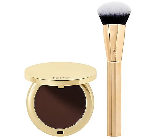 tarte Shape Tape Cream Foundation & Brush - QVC.com | QVC