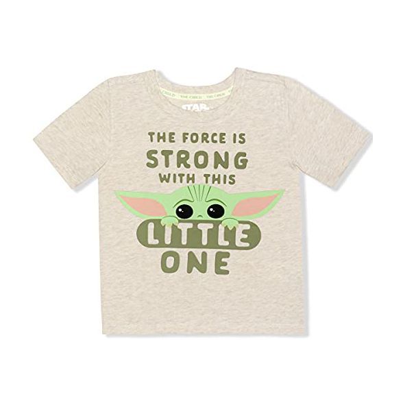 Star Wars Boy's The Force Is Strong Baby Yoda Graphic Short Sleeve Tee For Toddlers | Target