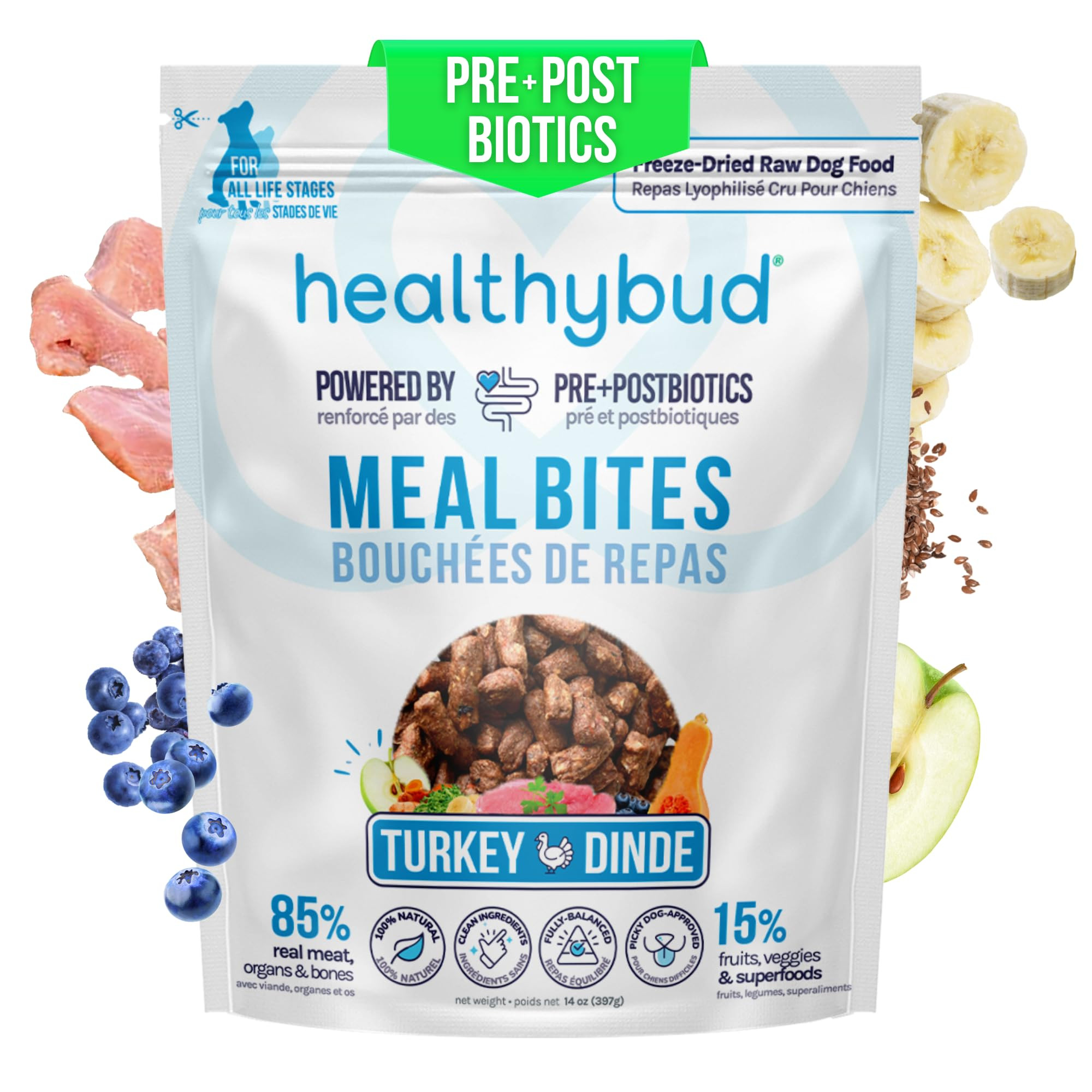 healthybud Raw Dog Food, Freeze Dried Turkey Bites, Grain Free Puppy Food, Human Grade, High Prot... | Amazon (US)