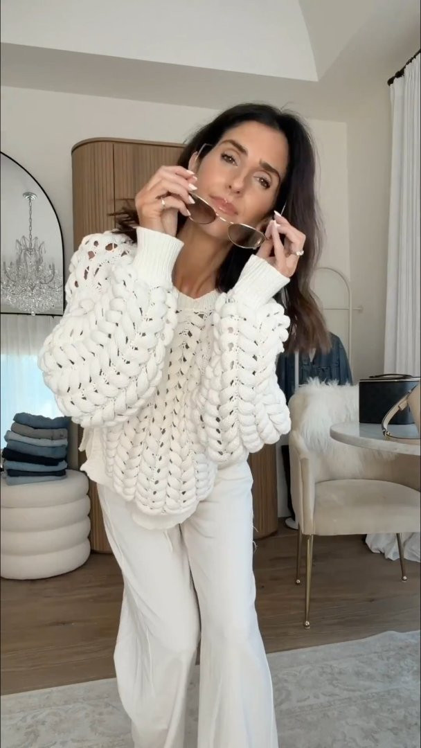 Target but make it quiet luxury…. Obsessed with this look! I’m just shy of 5-7” wearing the size small sweater and XS linen pants #stylinbyaylin #aylin #targetoutfit @Target 

 #LTKgrwm #LTKootd #LTKOver40