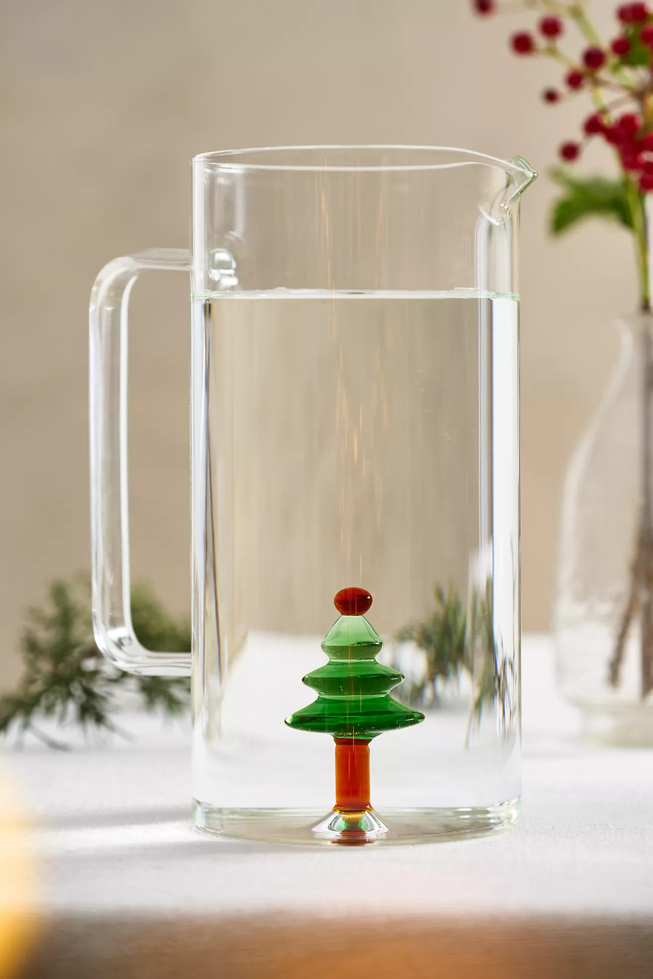 Christmas Tree Glass Pitcher | Anthropologie (US)