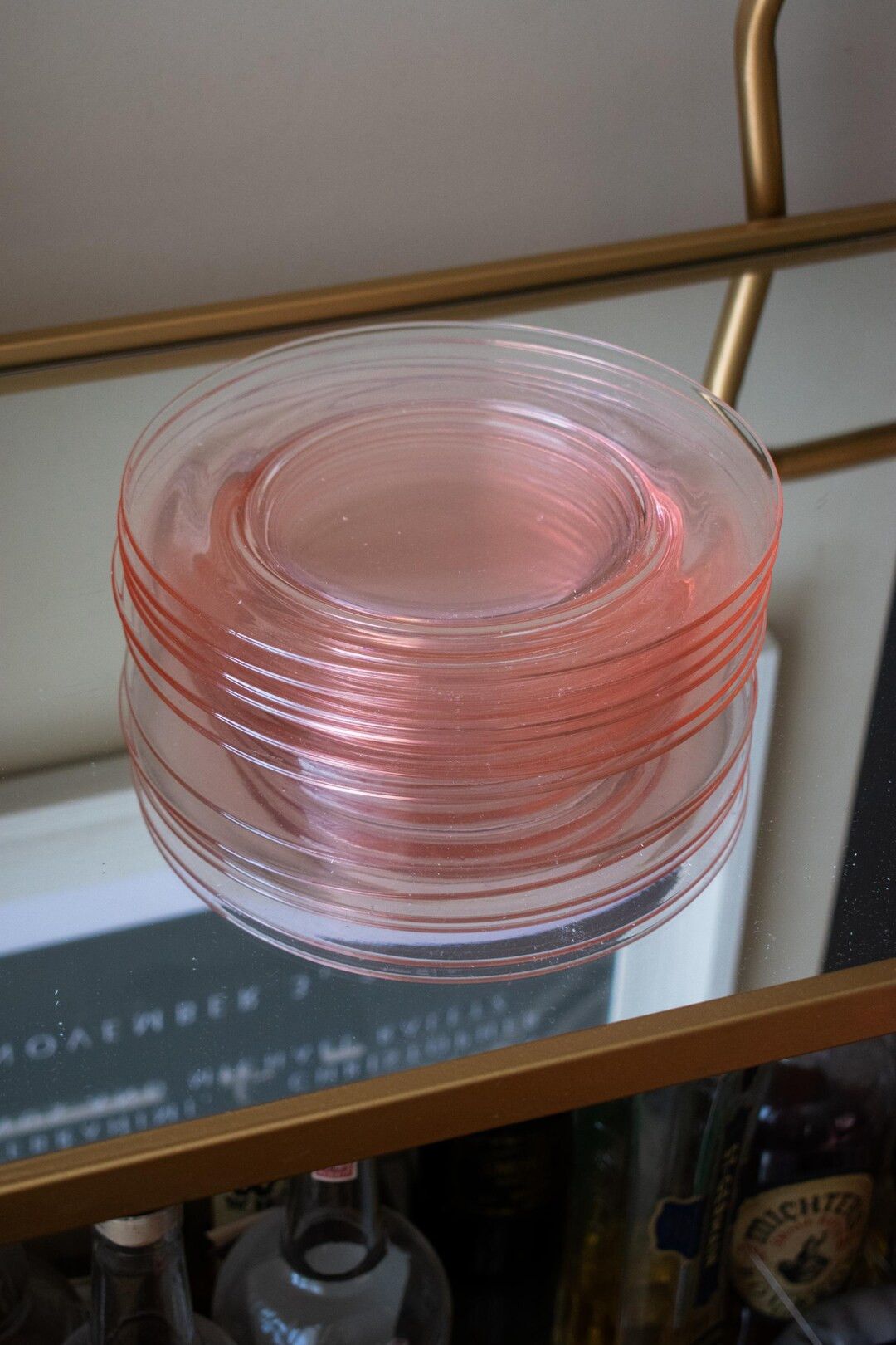 Vintage Fostoria Pink Silhouette Luncheon Plates - Etsy | Etsy (US)