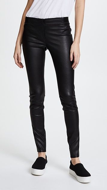 Zip Front Leather Leggings | Shopbop