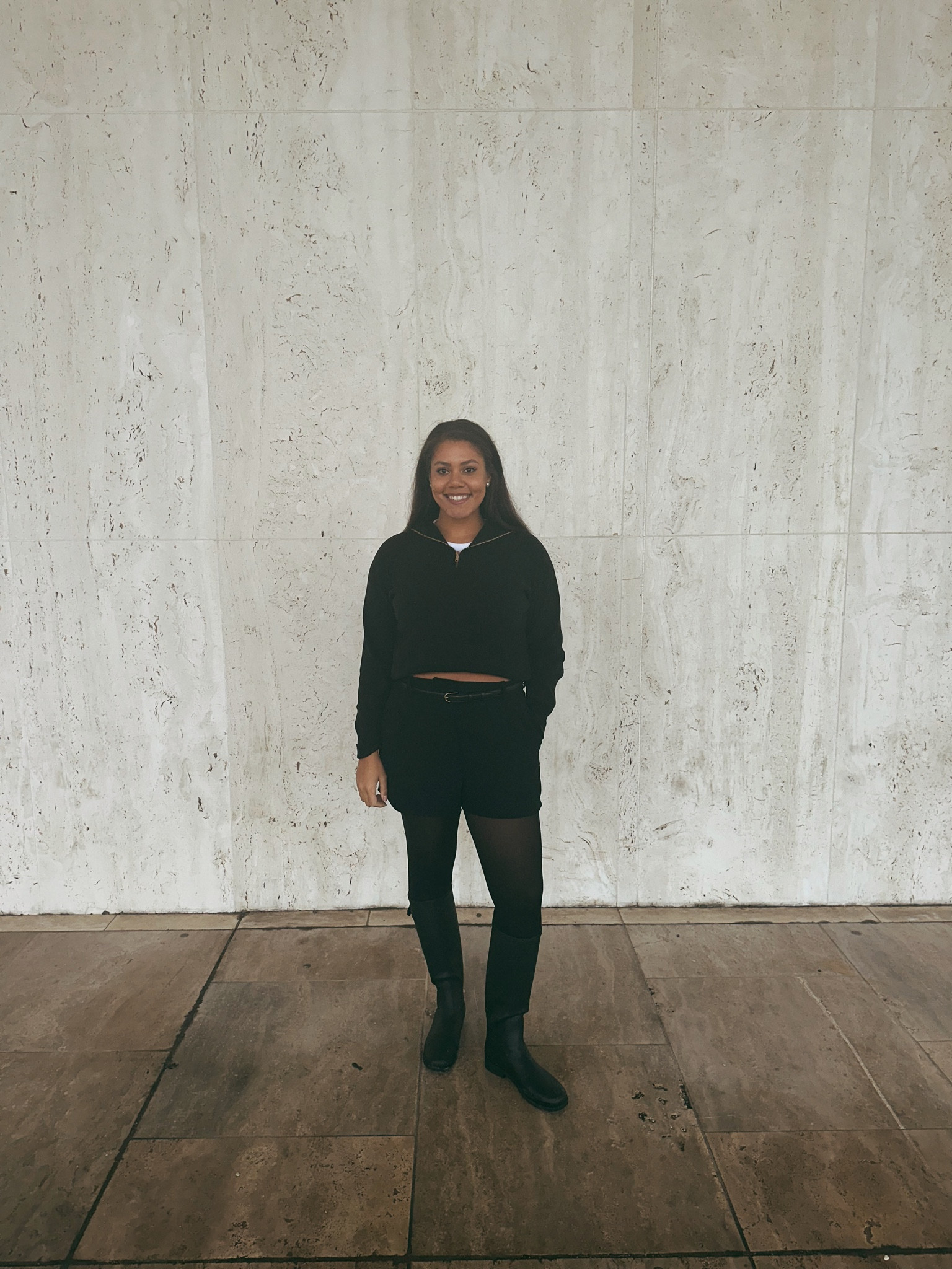 Winter fashion, all black outfit for women, rain boots, chic styling 

#LTKstyletip #LTKshoecrush