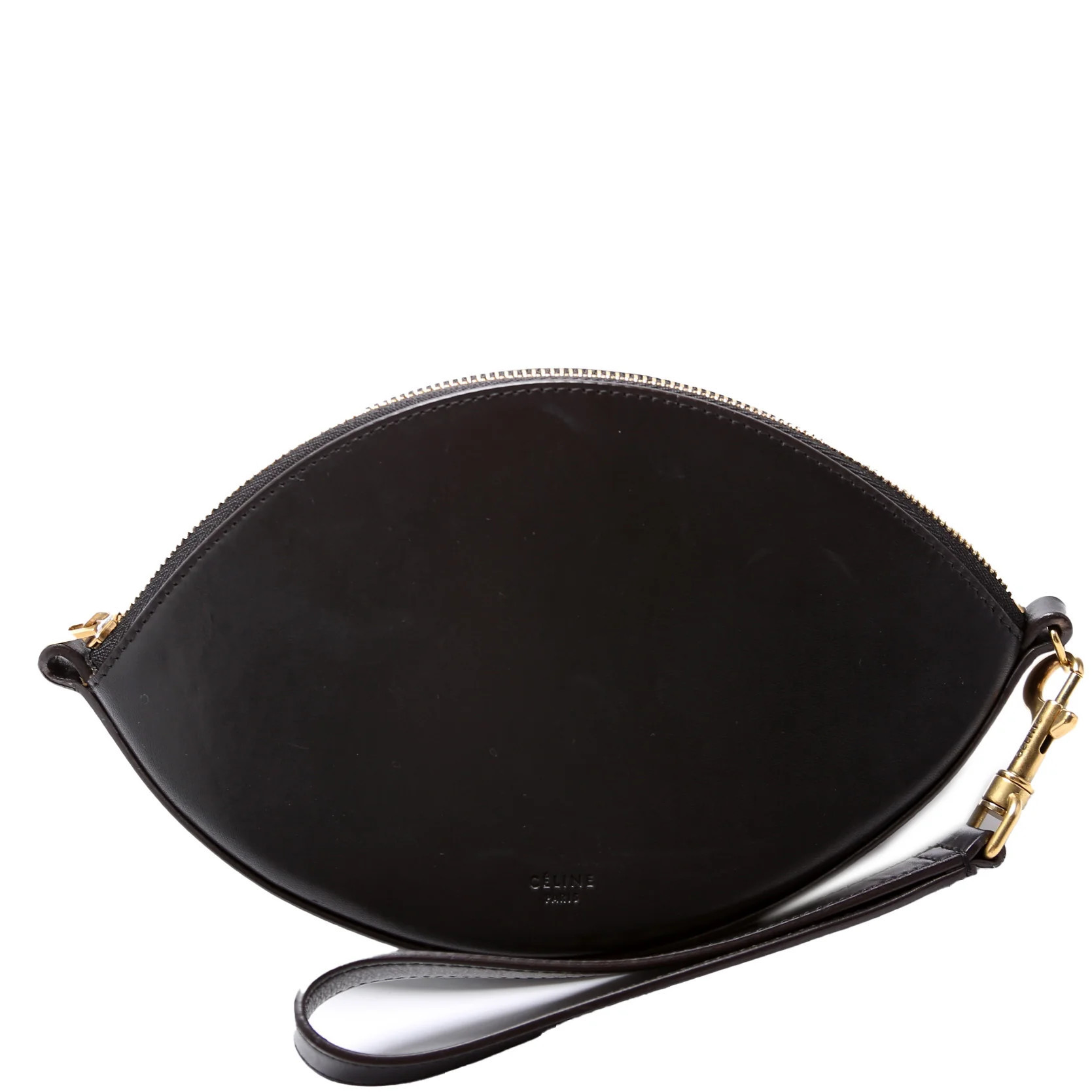 Curved Clutch Wristlet Leather | Keeks Designer Handbags