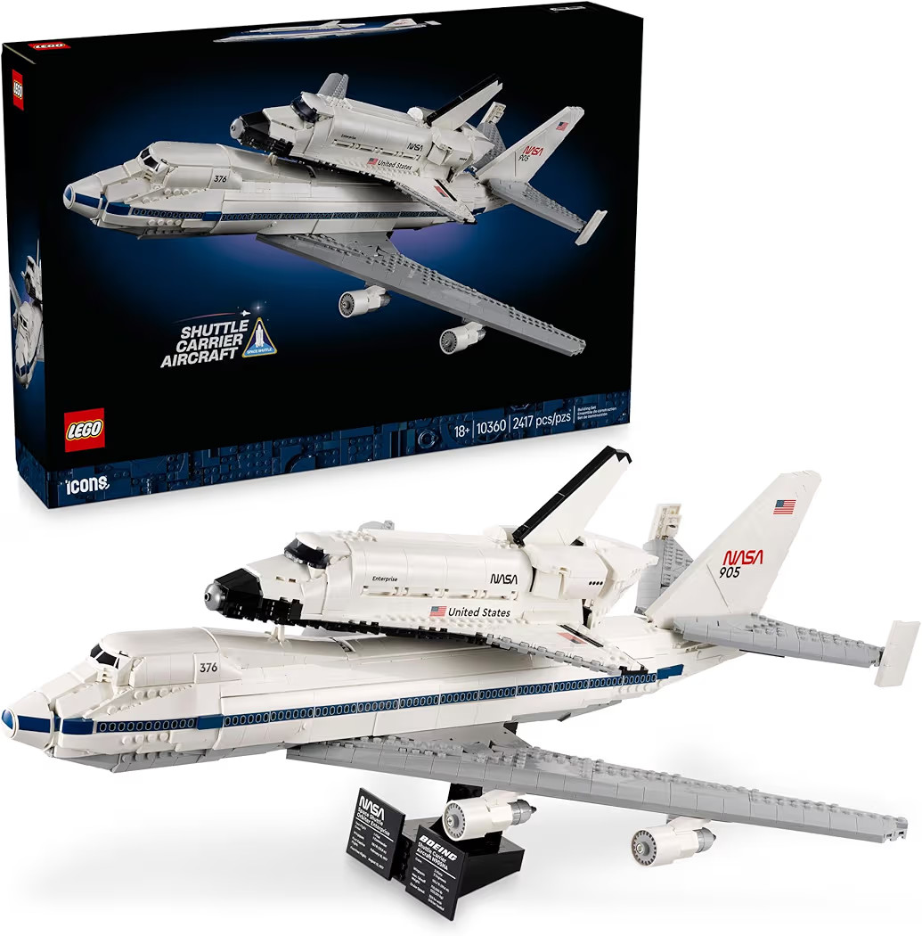 LEGO Icons Shuttle Carrier Aircraft Building Set for Adults - Spaceship & Airplane Model Kit for ... | Amazon (US)