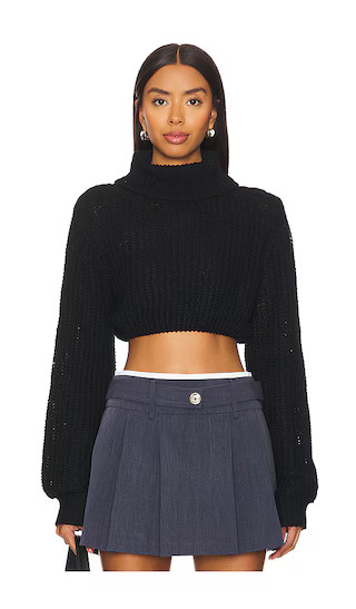 Moxie Cropped Sweater in Black | Revolve Clothing (Global)