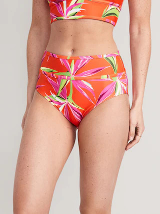 High-Waisted Bikini Swim Bottoms for Women | Old Navy (US)