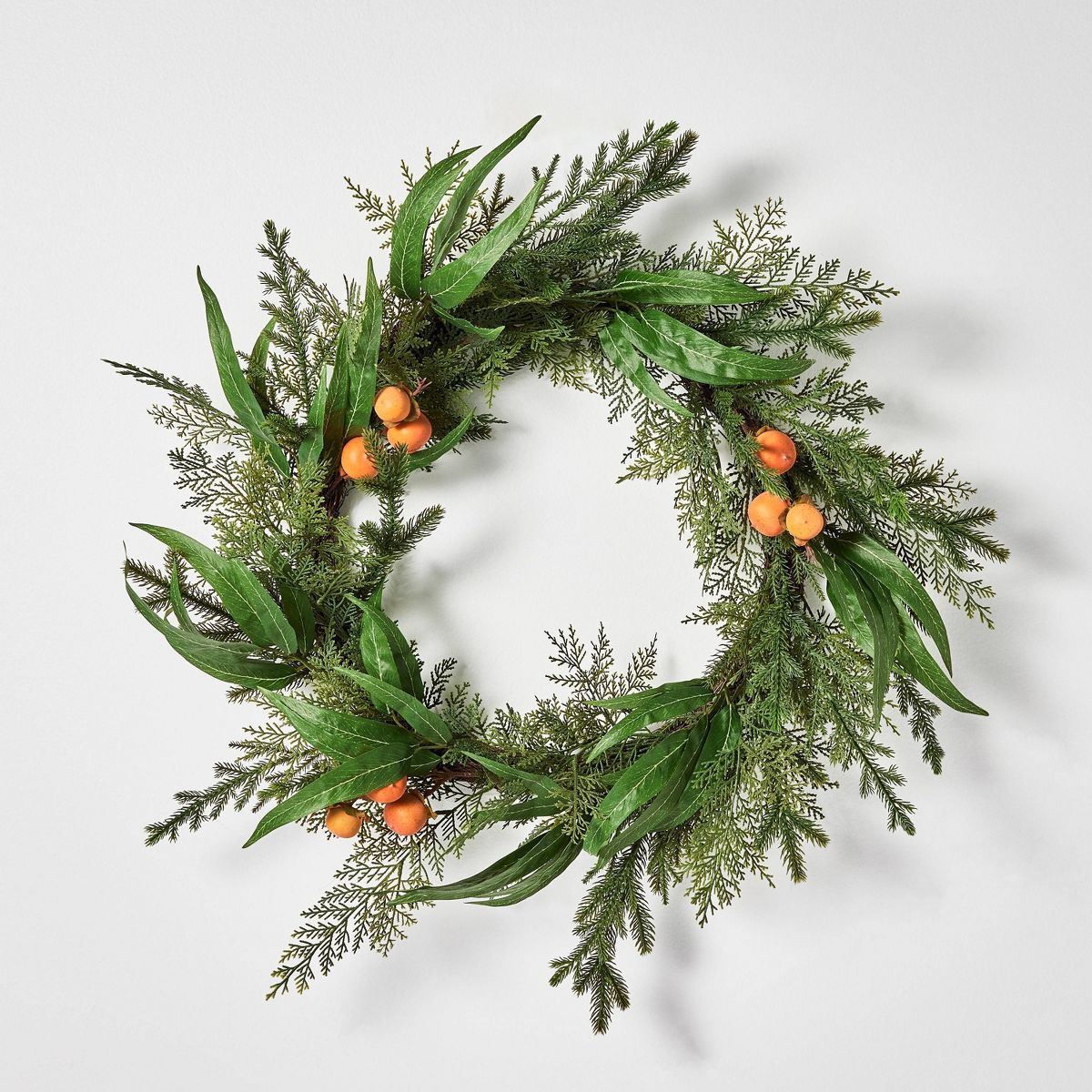 Christmas Wreath with Oranges Green - Threshold™ designed with Studio McGee | Target