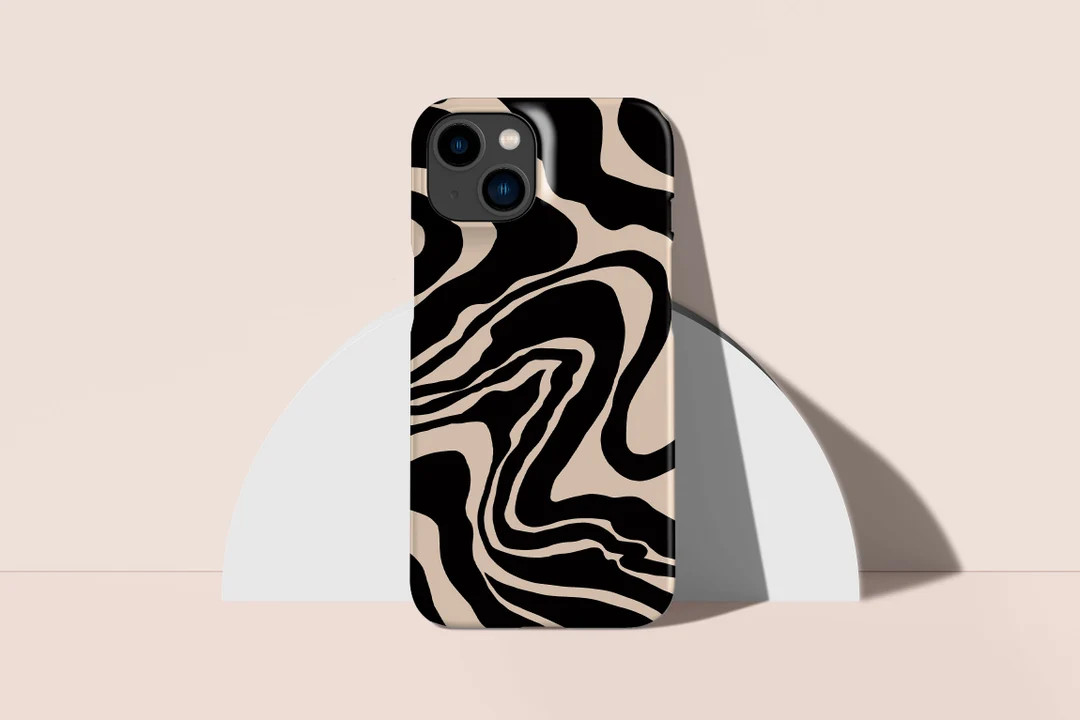 LIQUID MARBLE Black Phone Case | iPhone Case | Samsung Case | Google Pixel | Minimal Design | Abs... | Etsy (UK)
